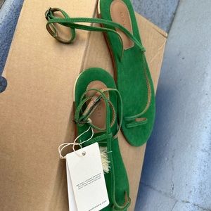 Bare sandal jade green